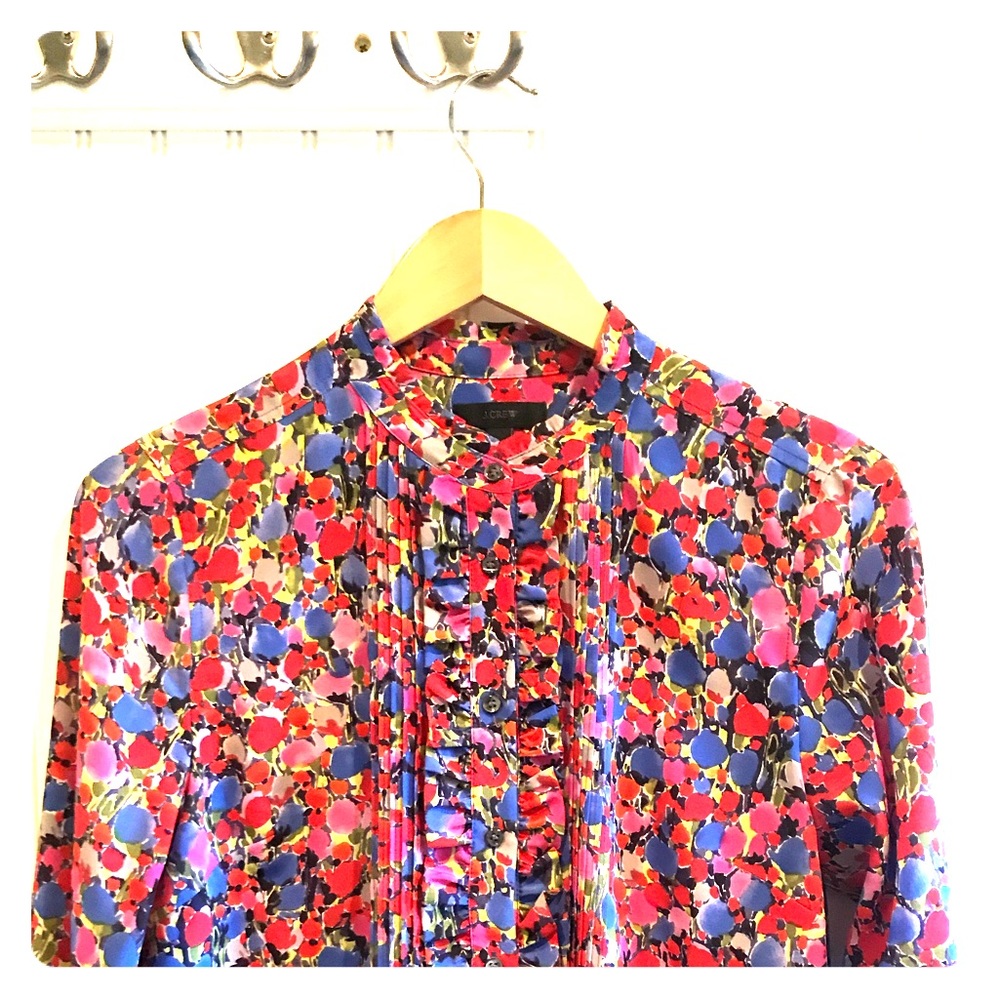 Bright & Cheery JCrew Silk Blouse